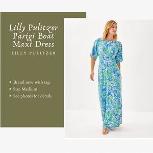 SOLD - Lilly Pulitzer Parigi Boat Neck Maxi Dress NWT